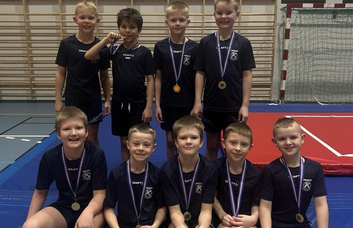 Strákarnir okkar í fyrsta sæti á GK móti í hópfimleikum!