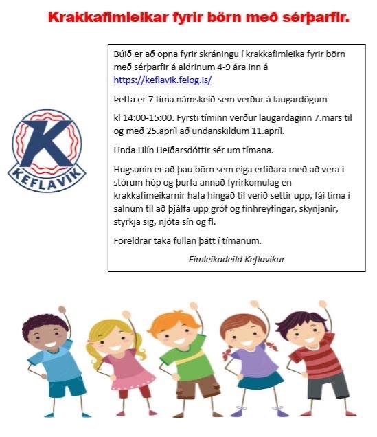 Krakkafimleikar fyrir börn með sérþarfir